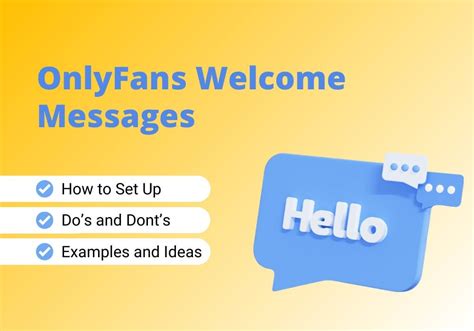 How to Write an OnlyFans Welcome Message (4 Examples!) 2024